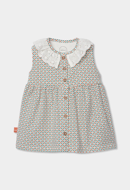 VESTIDO DE PUNTO CON ESTAMPADO GEOMÉTRICO