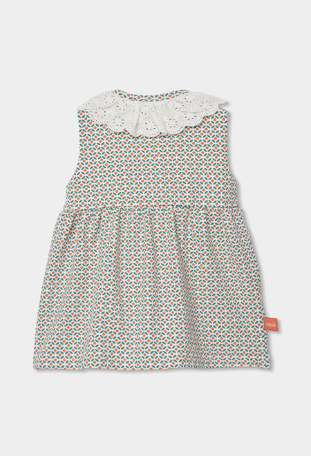 VESTIDO DE PUNTO CON ESTAMPADO GEOMÉTRICO