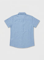 CAMISA MANGA CORTA NIÑO AZUL