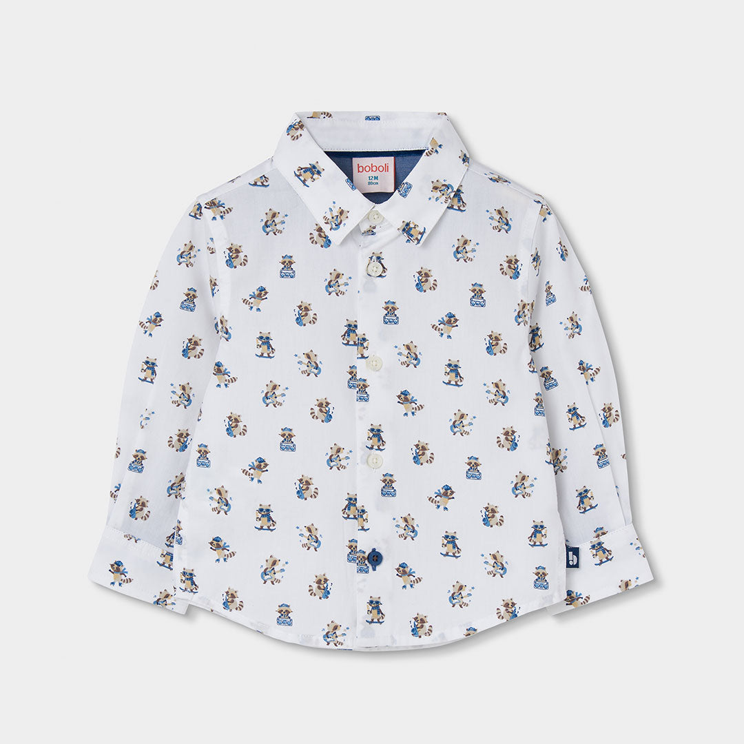 CAMISA DE MANGA LARGA ESTAMPADA NIÑO