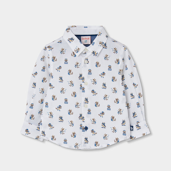 CAMISA DE MANGA LARGA ESTAMPADA NIÑO