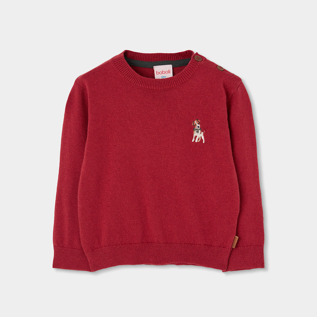 JERSEY DE MANGA LARGA ROJO NIÑO