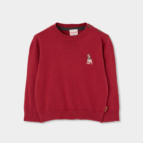 JERSEY DE MANGA LARGA ROJO NIÑO