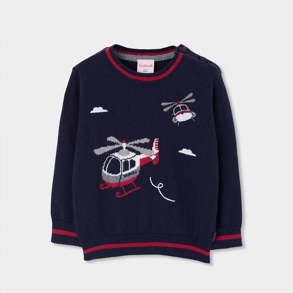 JERSEY DE MANGA LARGA HELICÓPTERO NIÑO