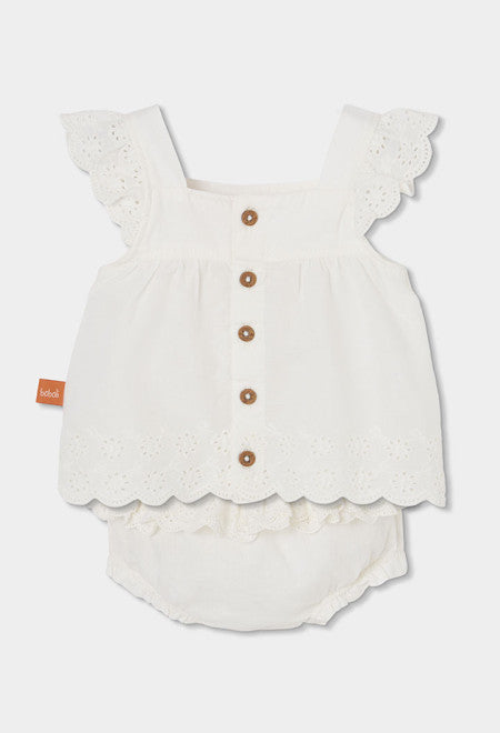 CONJUNTO DE TEJIDO BLANCO