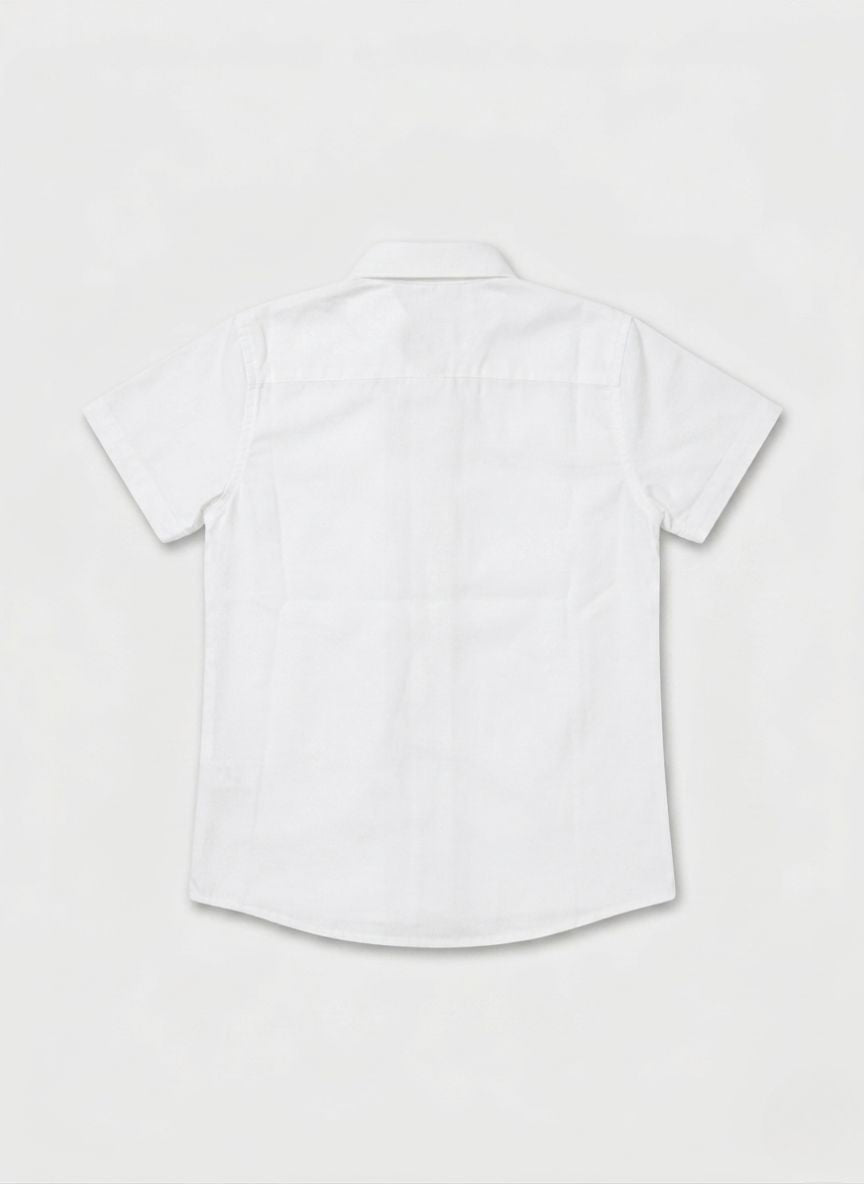 CAMISA MANGA CORTA NIÑO BLANCA