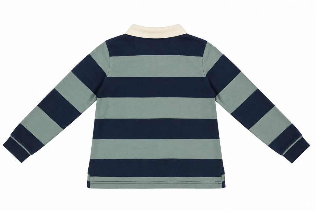 POLO DE RAYAS MARINO Y CELESTE ELEO