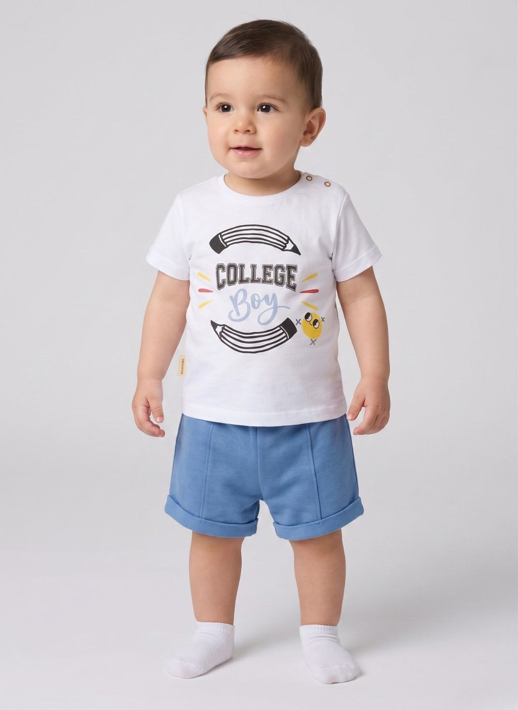 CONJUNTO BEBÉ DE MANGA CORTA COLLEGE