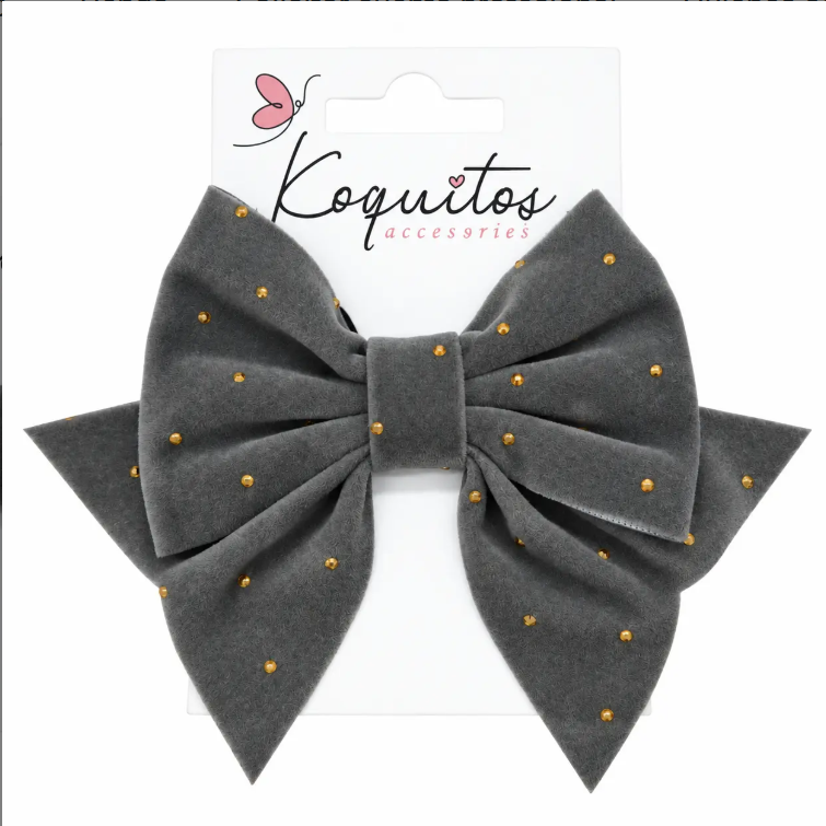 PINZA MOTEADA DE ORO GRIS