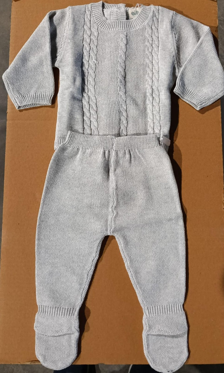 CONJUNTO DE BEBÉ NICKY GRIS