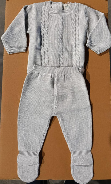 CONJUNTO DE BEBÉ NICKY GRIS