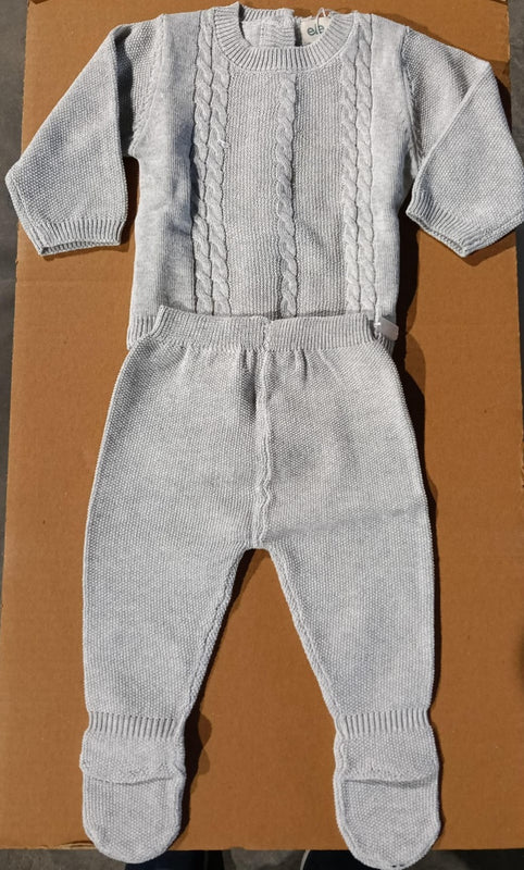 CONJUNTO DE BEBÉ NICKY GRIS