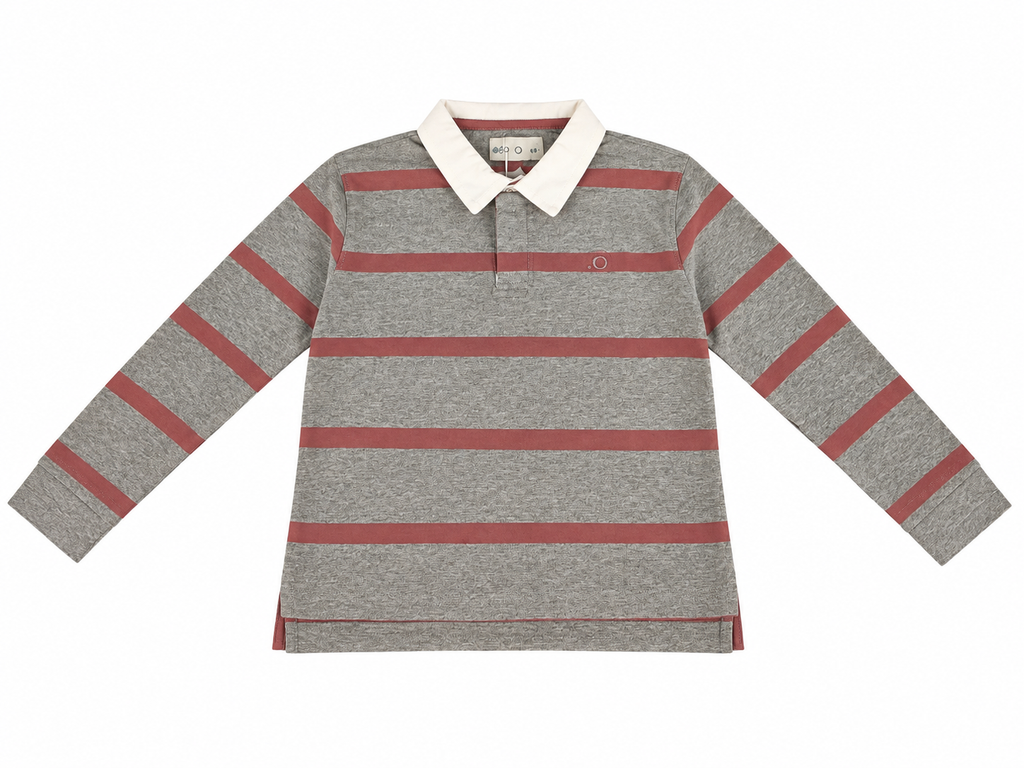 POLO DE RAYAS GRIS Y ROSA ELEO