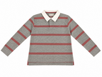 POLO DE RAYAS GRIS Y ROSA ELEO