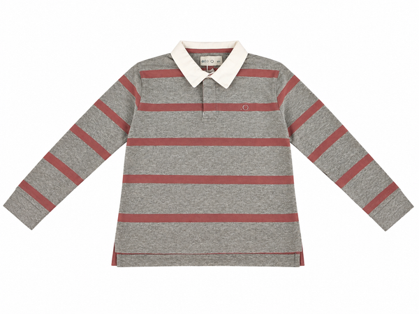 POLO DE RAYAS GRIS Y ROSA ELEO