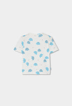CONJUNTO BLANCO DE PUNTO CON ESTAMPADAO DE ELEFANTES