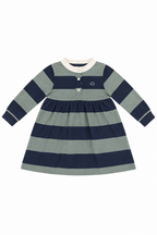POLO VESTIDO DE RAYAS MARINO Y CELESTE NIÑA ELEO