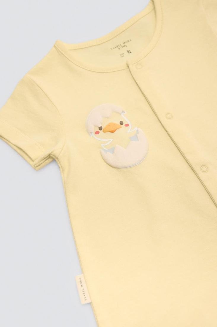 PELELE DE BEBÉ DE MANGA CORTA POLLITO
