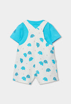 CONJUNTO DE PUNTO CON ESTAMPADO DE ELEFANTES BLANCO