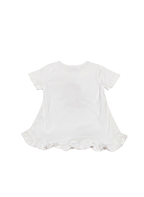CAMISETA DE MANGA CORTA CON VOLANTE NIÑA FLAMENCO