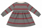POLO VESTIDO DE RAYAS GRIS Y ROSA NIÑA ELEO