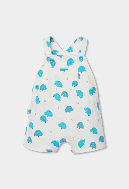 CONJUNTO DE PUNTO CON ESTAMPADO DE ELEFANTES BLANCO