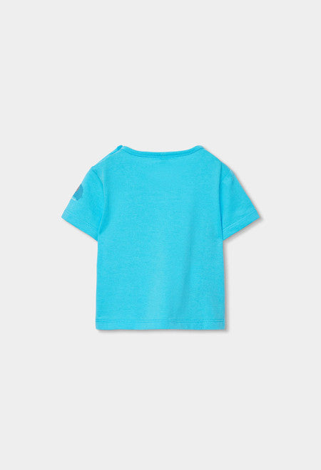 CONJUNTO DE PUNTO CON ESTAMPADO DE ELEFANTES BLANCO