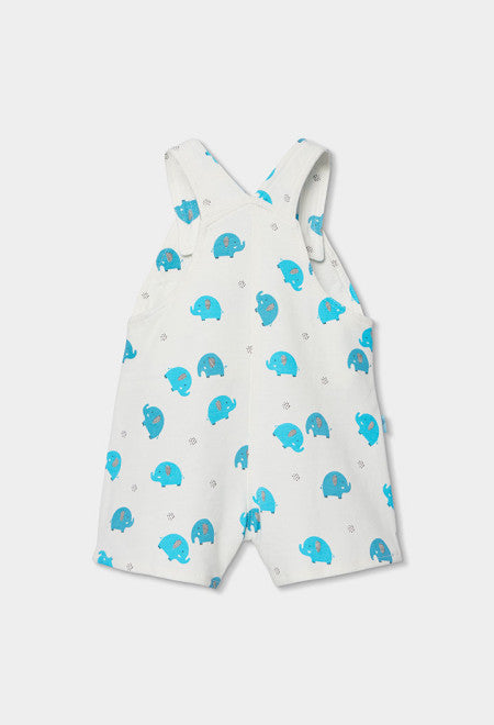CONJUNTO DE PUNTO CON ESTAMPADO DE ELEFANTES BLANCO