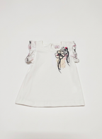 CAMISETA DE MANGA CORTA CON VOLANTES NIÑA FLORES
