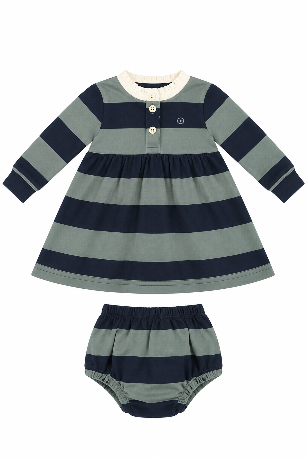 POLO VESTIDO DE RAYAS AZUL Y MARINO ELEO