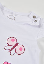 PELELE DE PUNTO BLANCO CON MARIPOSA