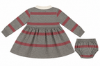 POLO VESTIDO DE RAYAS GRIS Y ROSA ELEO