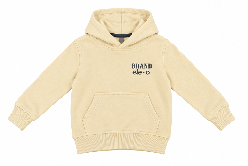 SUDADERA BEIGE CON FORRO BORDADO ELEO