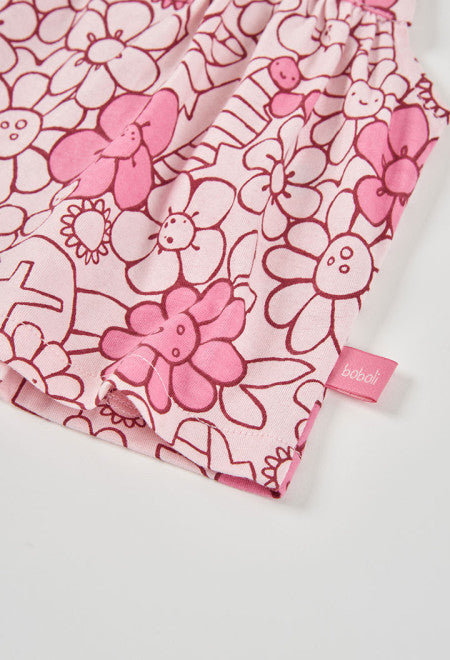 CONJUNTO DE PUNTO CORTO CON ESTAMPADO DE FLORES