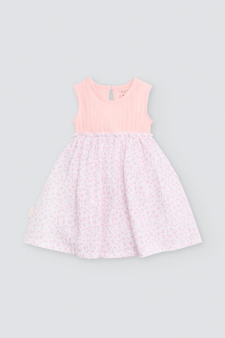 VESTIDO BEBÉ SIN MANGAS ROSA