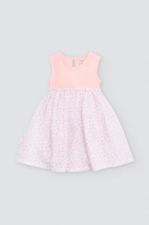 VESTIDO BEBÉ SIN MANGAS ROSA