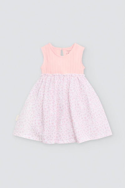 VESTIDO BEBÉ SIN MANGAS ROSA