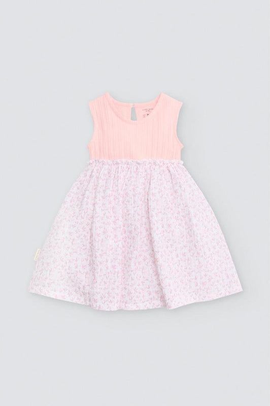 VESTIDO BEBÉ SIN MANGAS ROSA