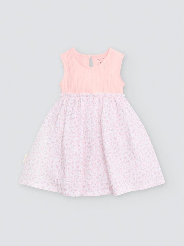 VESTIDO BEBÉ SIN MANGAS ROSA
