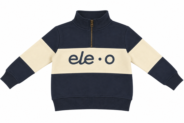 SUDADERA AZUL MARINO Y BEIGE ELEO