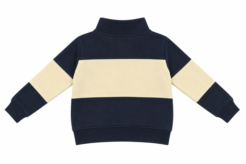 SUDADERA AZUL MARINO Y BEIGE ELEO