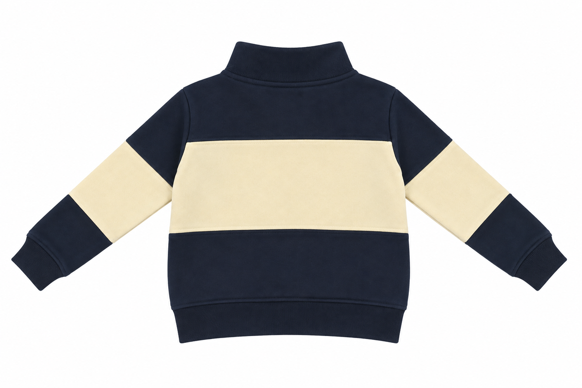 SUDADERA AZUL MARINO Y BEIGE ELEO