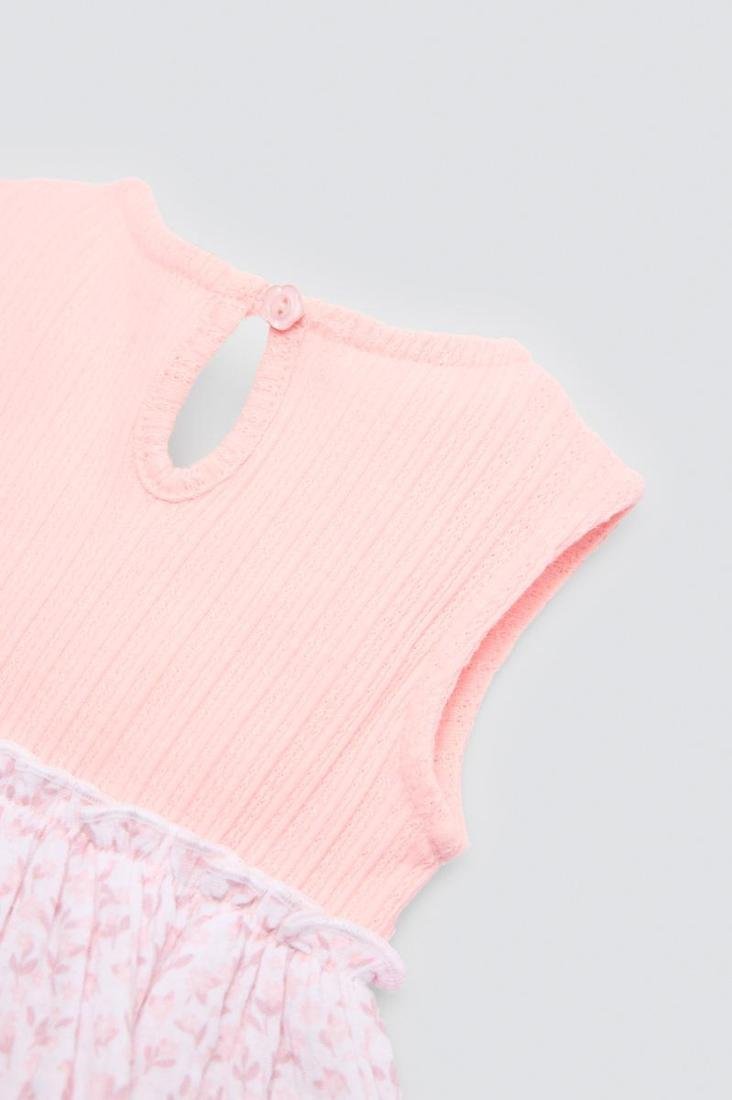 VESTIDO BEBÉ SIN MANGAS ROSA