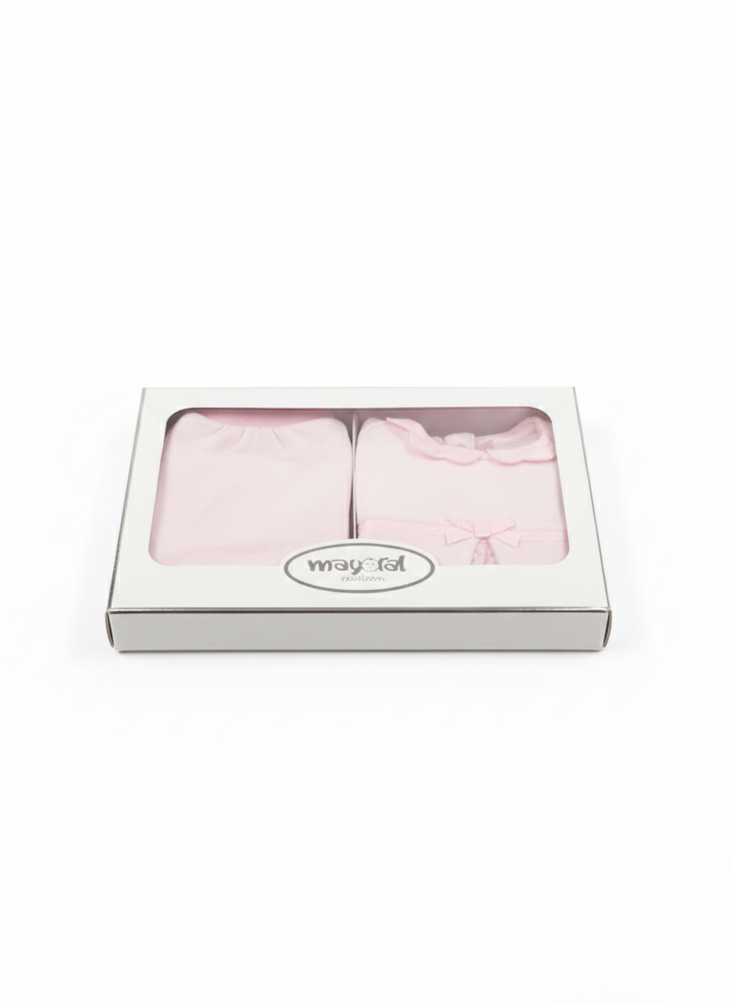 CONJUNTO DE DOS PIEZAS: FELPA ROSA Y DEATALLES DE ENCAJE