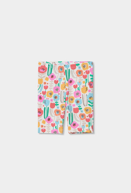 CONJUNTO DE PUNTO BLANCO CON FLORES