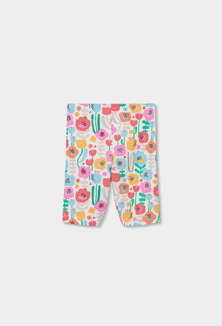 CONJUNTO DE PUNTO BLANCO CON FLORES
