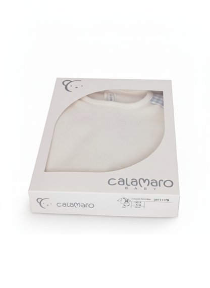 CONJUNTO DE PETO Y BODY DE CUADROS VICHY CELESTES