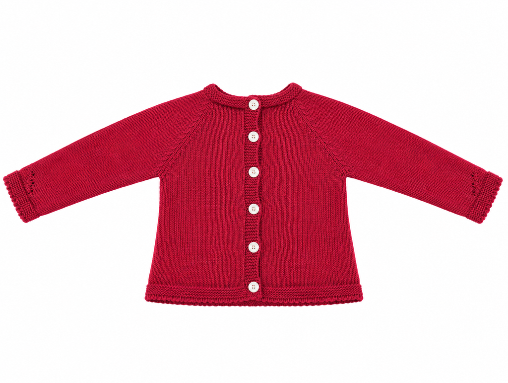CONJUNTO DE BEBÉ DE LANA MANGA LARGA FUCSIA