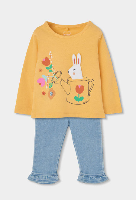 CONJUNTO DE PUNTO CON FLORES BLEACH