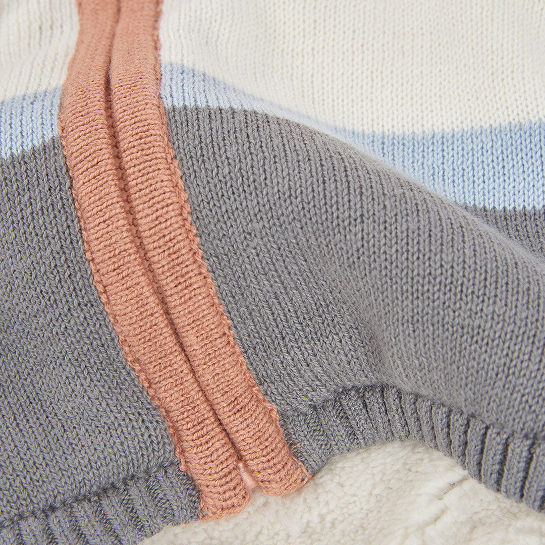 CHAQUETA TRICOTOSA PARA BEBÉ TRICOLOR